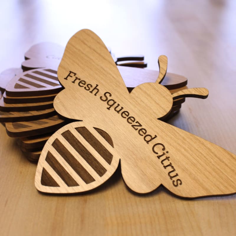 Laser cut and laser engraved signs and logos